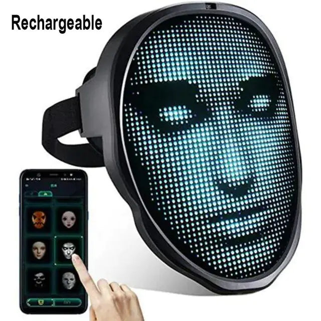 Customizable LED Bluetooth Mask on Sale for Halloween