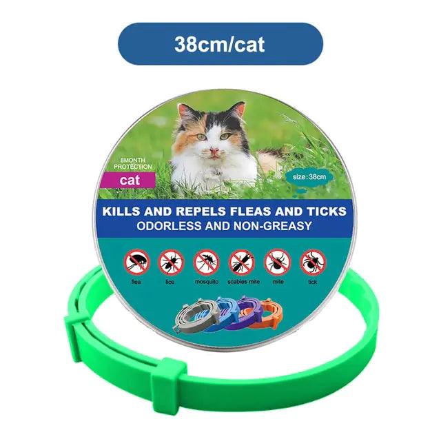 Anti Flea and Tick Adjustable Collar for Dogs and Cats, 8 Month Protection Retractable, Small and Large Sizes