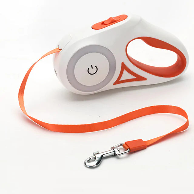 Automatic Retractable Dog Leash LED Luminous Lights