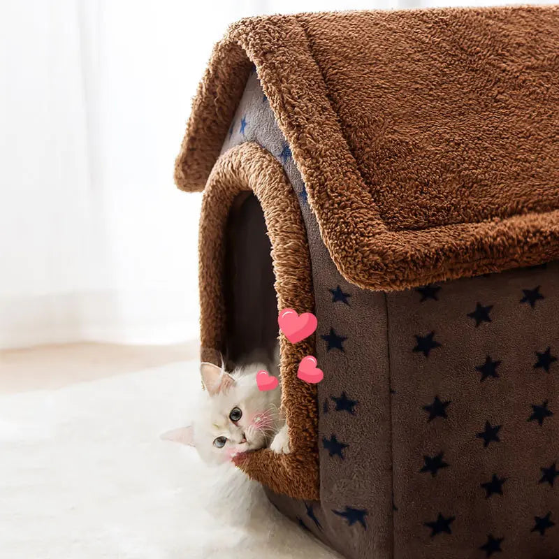 Soft Winter Dog and Cat Bed House