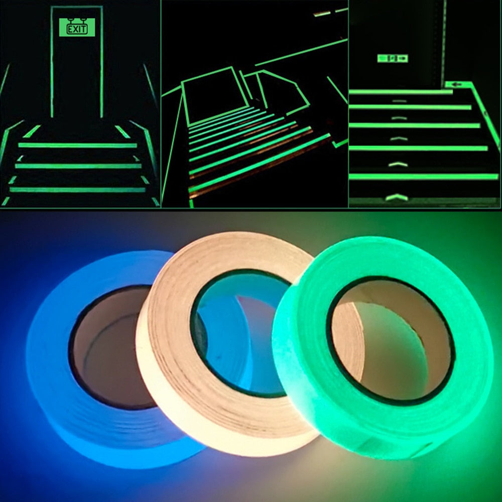 Glow In The Dark Sticker Tape w/ Self-Adhesive