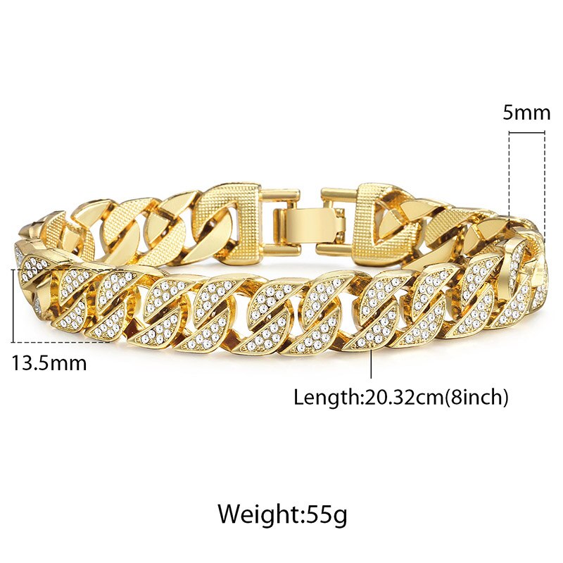 Miami Gold Curb Cuban Bracelet for Men