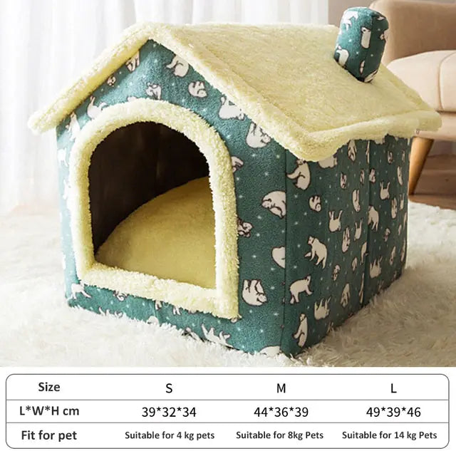 Soft Winter Dog and Cat Bed House