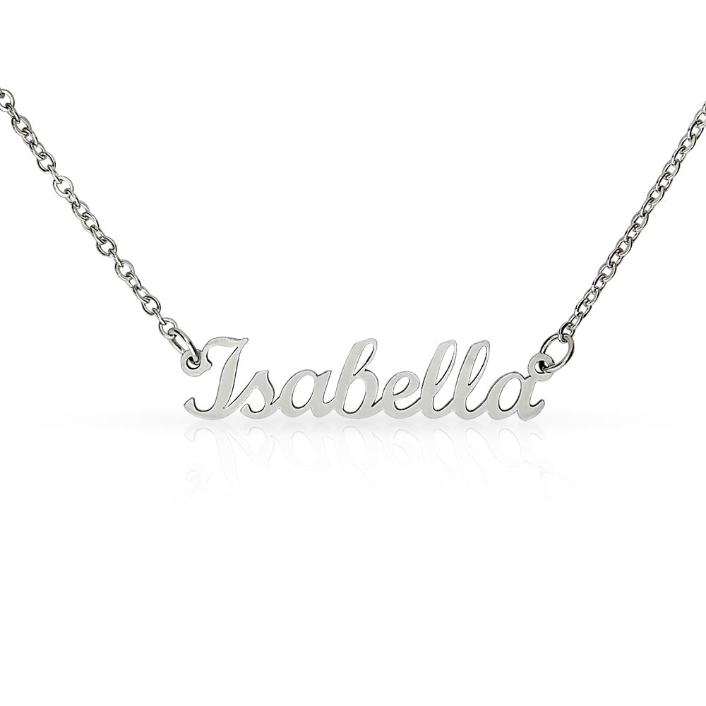 Custom Name Necklace, Gold and Stainless Steel Name Necklace, Personalized, Gift For Her