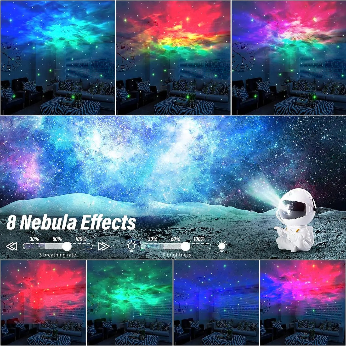 Star Projector Galaxy Night Light Space Astronaut - Starry Nebula Ceiling Projector, for Bedroom Home Decorative, Gifts for both Kids and Adults