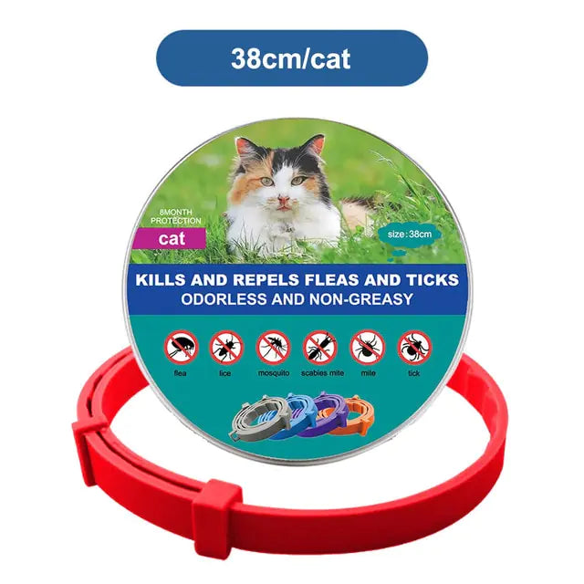 Anti Flea and Tick Adjustable Collar for Dogs and Cats, 8 Month Protection Retractable, Small and Large Sizes