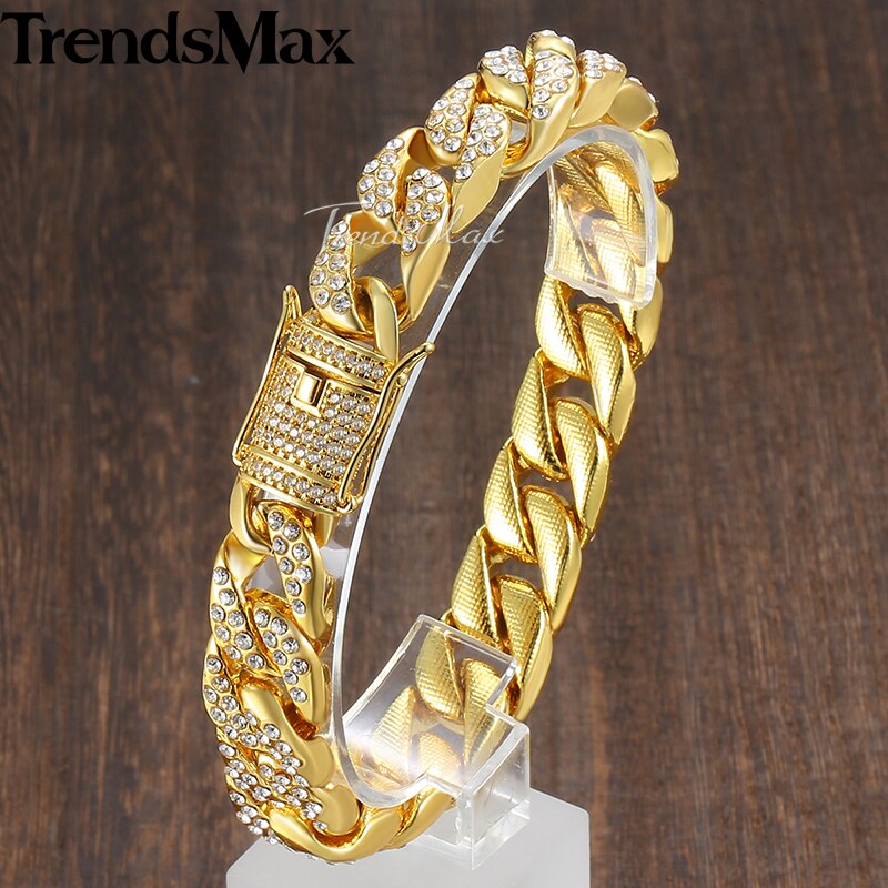 Miami Gold Curb Cuban Bracelet for Men