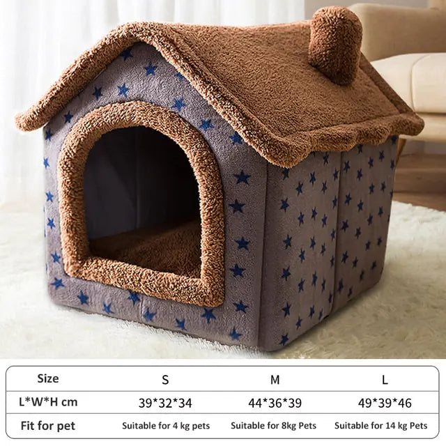 Soft Winter Dog and Cat Bed House