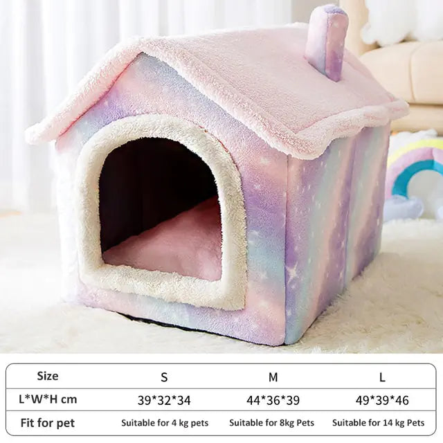 Soft Winter Dog and Cat Bed House